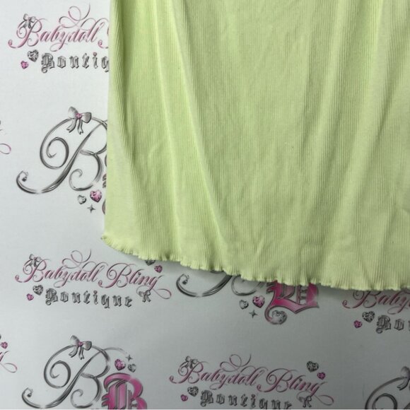 Jessica tank top lace Lacie neon bright lime Light Yellow Lace Camisole - Picture 4 of 7